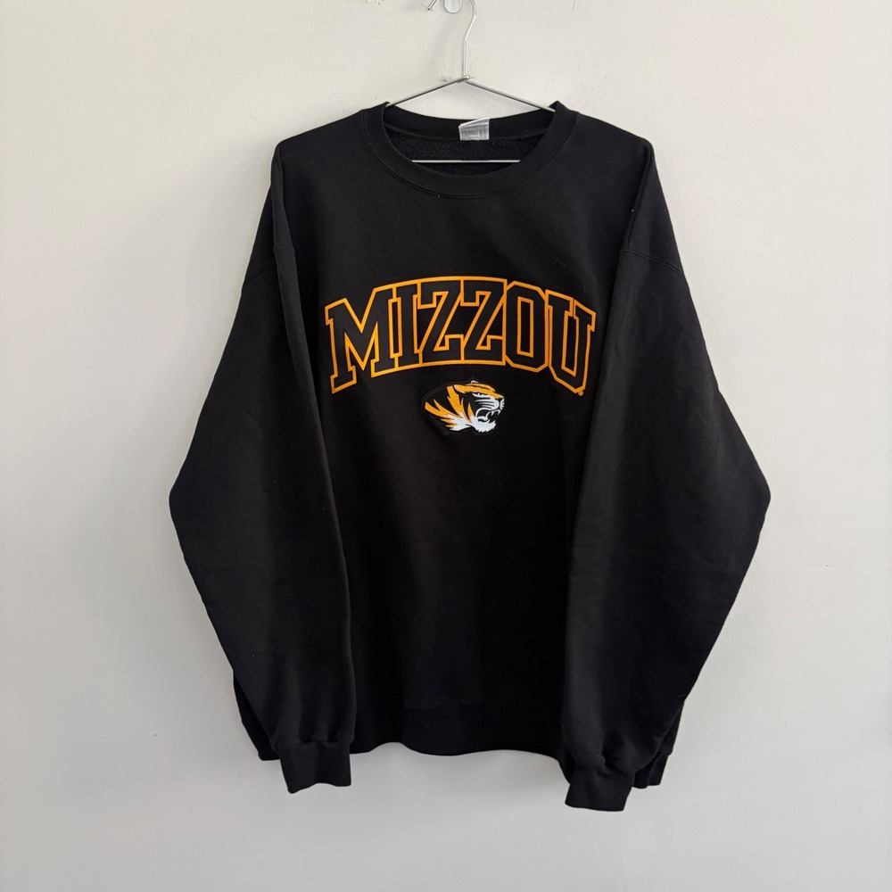 Champion Missouri Mizzou Tigers Crewneck Sweatshirt Black 2XL